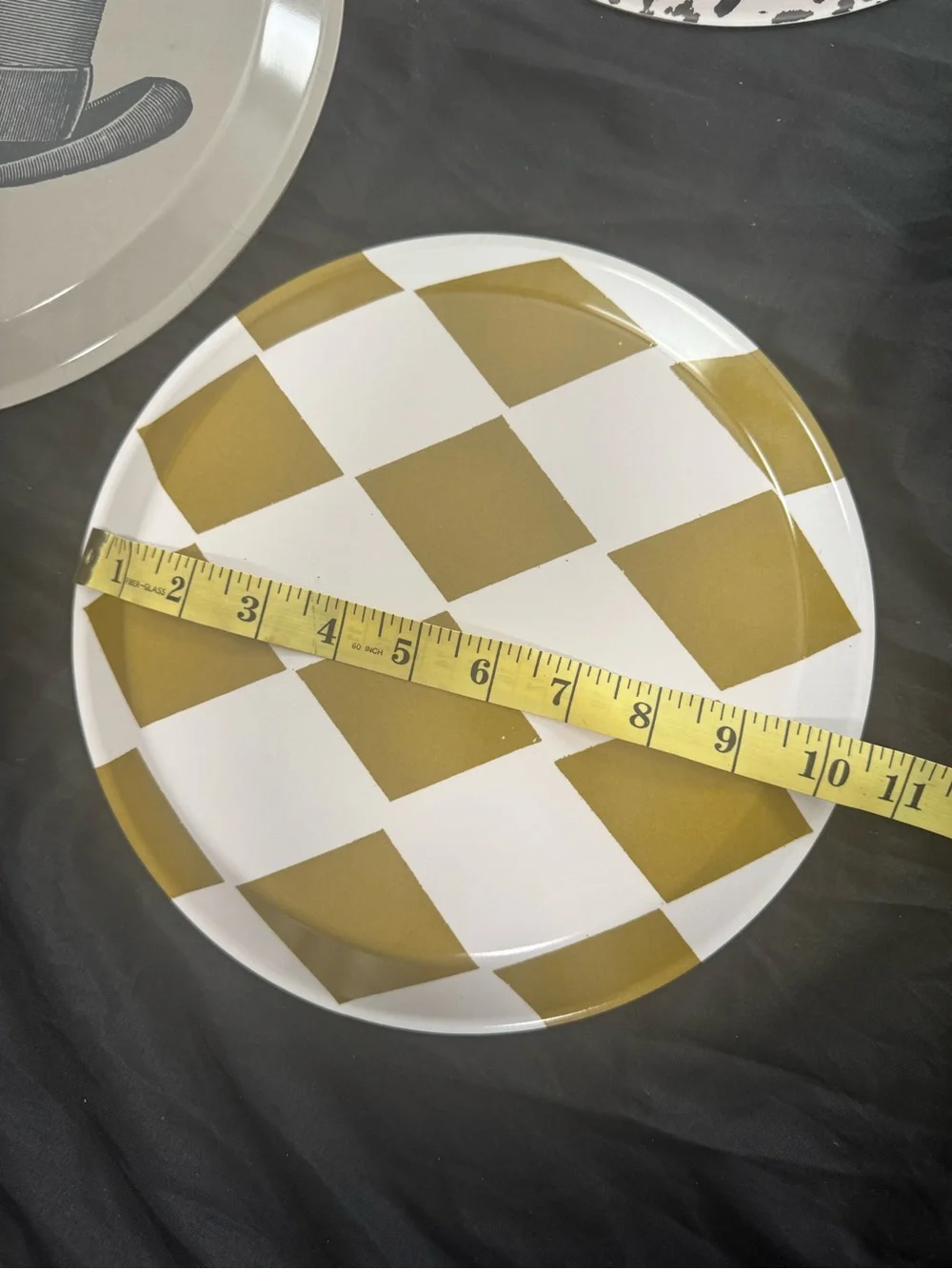 IKEA Decorative Wall Plates in Sage Green, Gray, Gold and Black